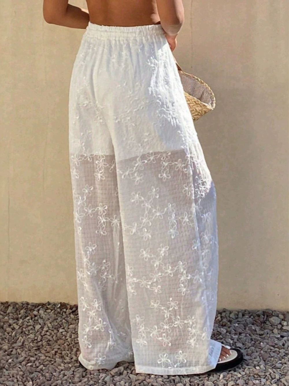 Drawstring Wide-Leg Pants - Picture 3 of 4